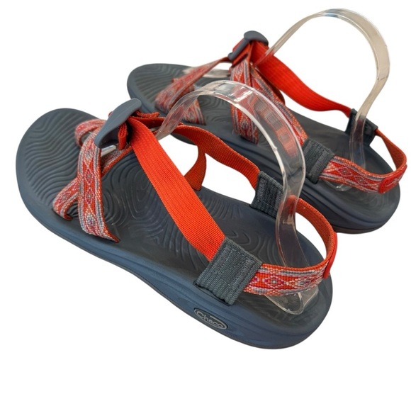 Chaco Z2 Women's Sandals Diamond Orange Silver Gray Size 11 - Picture 5 of 7